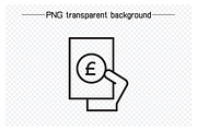 Pound Money Line Icons Set, an Outline Icon by Designfour (Thumbnail 4 of 7)