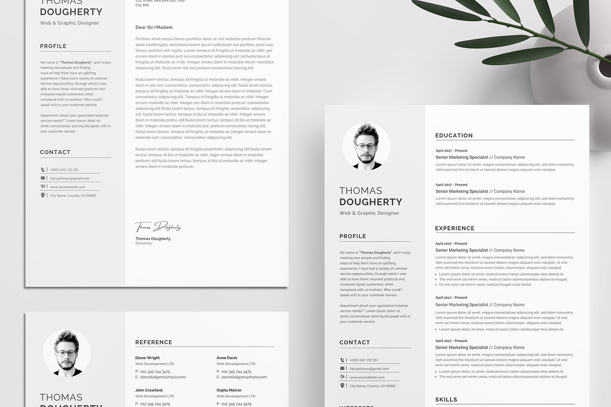 Canva Resume Template | Word, a Resume Template by CreativeZoom (Photo 3 of 7)