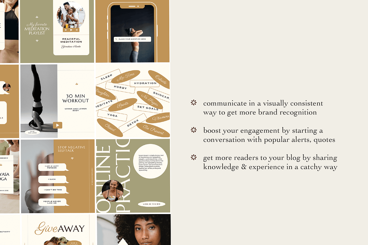 Holistic Instagram Templates, a Social Media Template by Kseniia_Design (Photo 5 of 8)