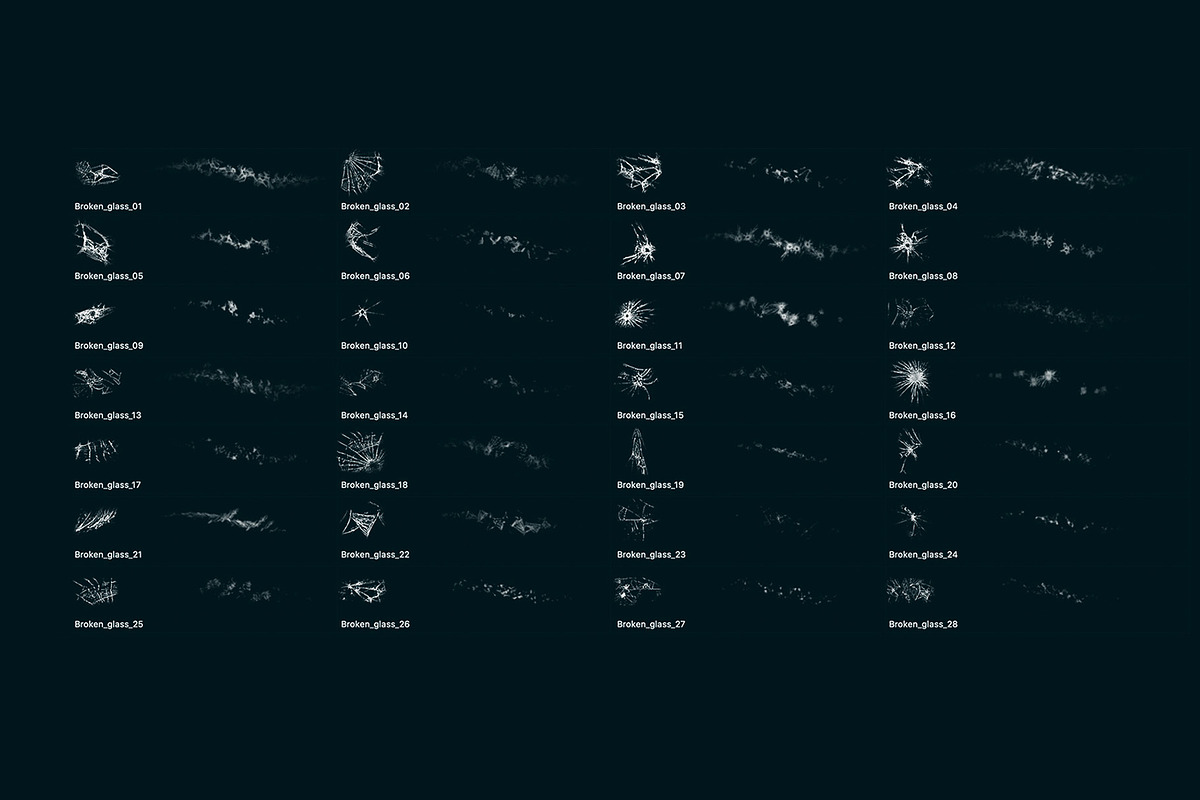 Broken glass Brush Set, a Brush Add-On by Zsolt Kosa Art (Photo 5 of 5)