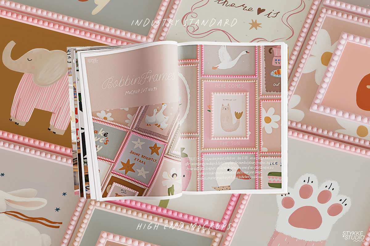 BOBBIN FRAME | playful art mockup, a Household Mockup by Stykke Studio (Photo 4 of 10)