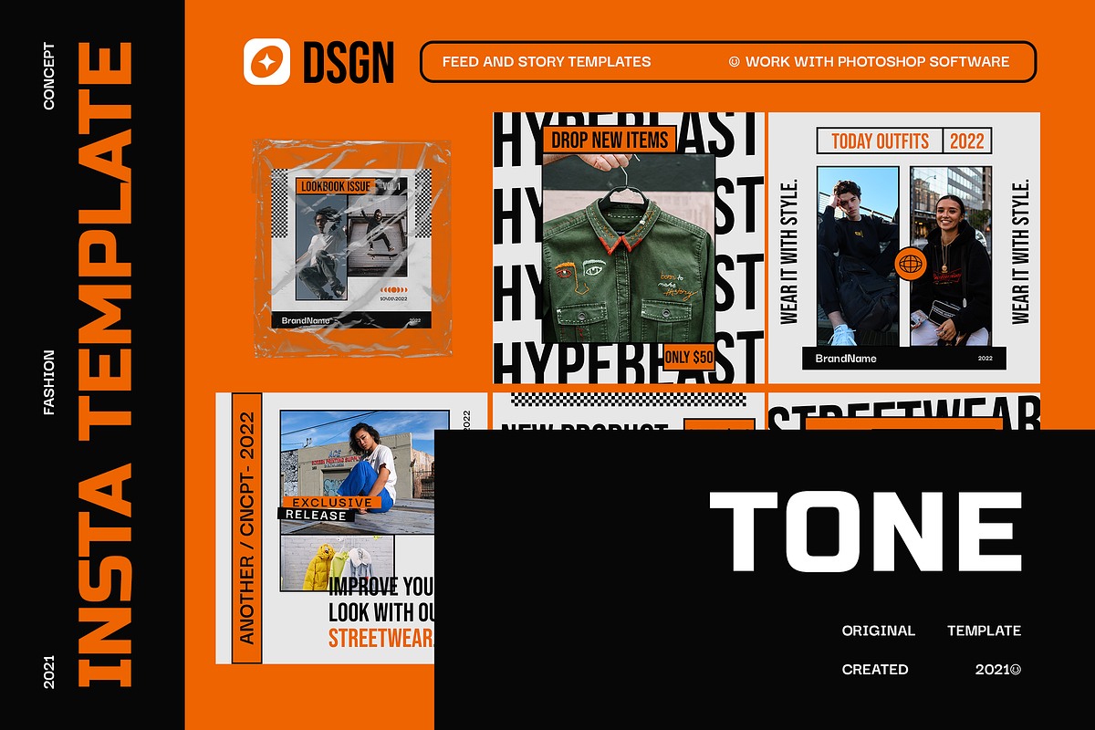 Tone Urban Instagram Template, a Social Media Template by Creatchees.std (Photo 1 of 5)