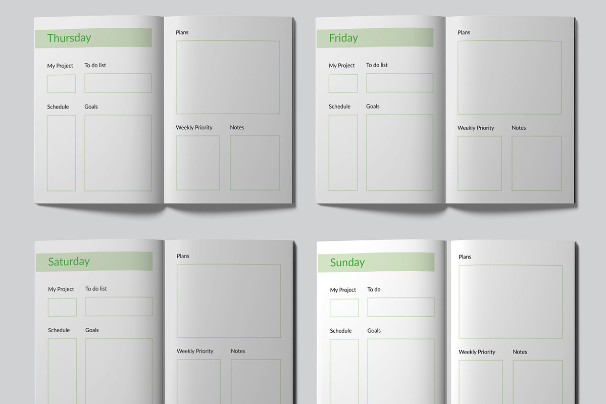 Weekly Planner Layout, a Stationery Template by ContestDesign (Photo 3 of 3)