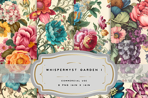 WHISPERMYST GARDEN. Seamless Bundle