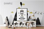 Kids Frames & Wall Mockup Bundle - 5, a Print Template by Yuri-U (Thumbnail 8 of 32)
