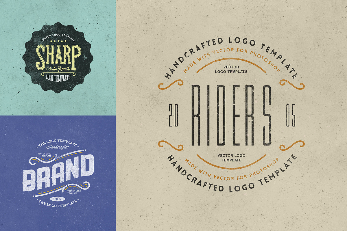 Retro Logo Templates V.03, a Branding & Logo Template by Easybrandz (Photo 1 of 4)