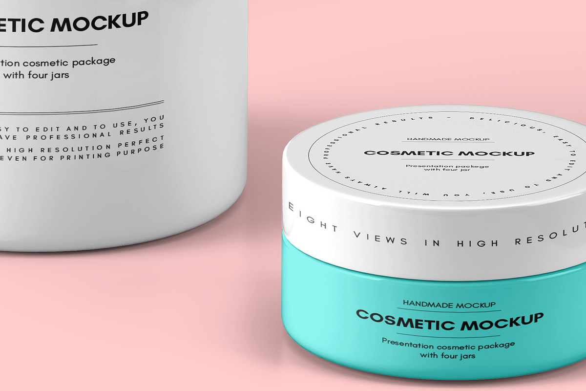 Jar Mockup v.2 - 8 views, a Packaging Mockup by Illusiongraphic (Photo 13 of 20)