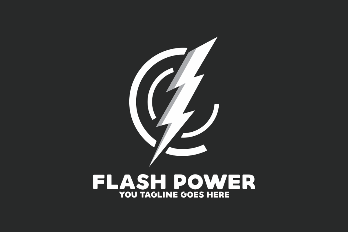 Flash Power Logo, a Branding & Logo Template by Brandlogo