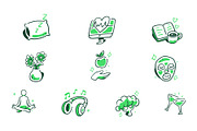 Health & Wellness Doodle Icon Set, an Object Illustration by SLAB! Design (Thumbnail 2 of 3)