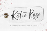 Katie Roze Watercolor Font, a Script Font by By Lef (Thumbnail 1 of 7)