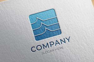 Modern beach surf tropical logo