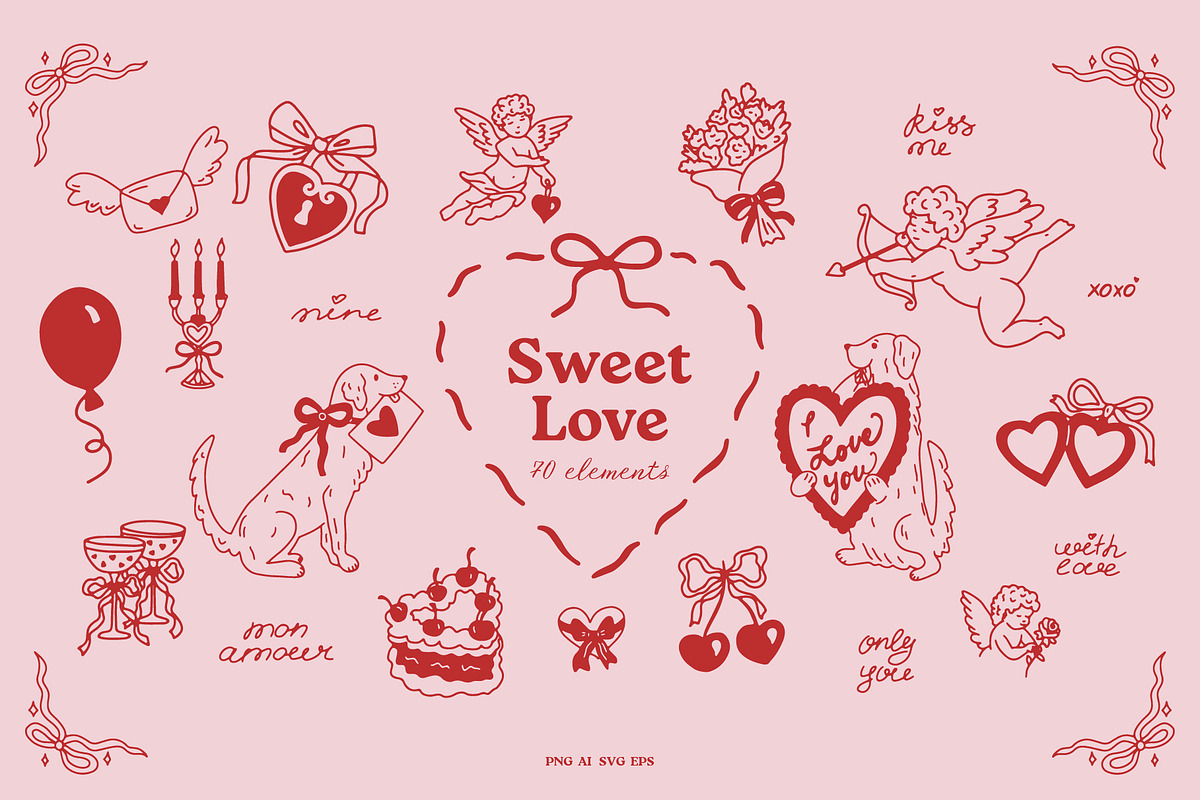 Valentine’s Day Clipart Bundle, an Object Graphic by Lisa Mill (Photo 1 of 10)