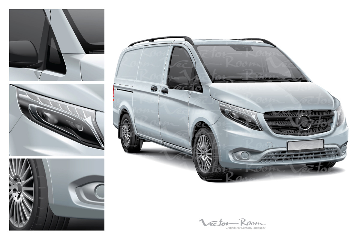 European Light Commercial Van Mockup, a Mockup by Vector Room (Photo 4 of 4)
