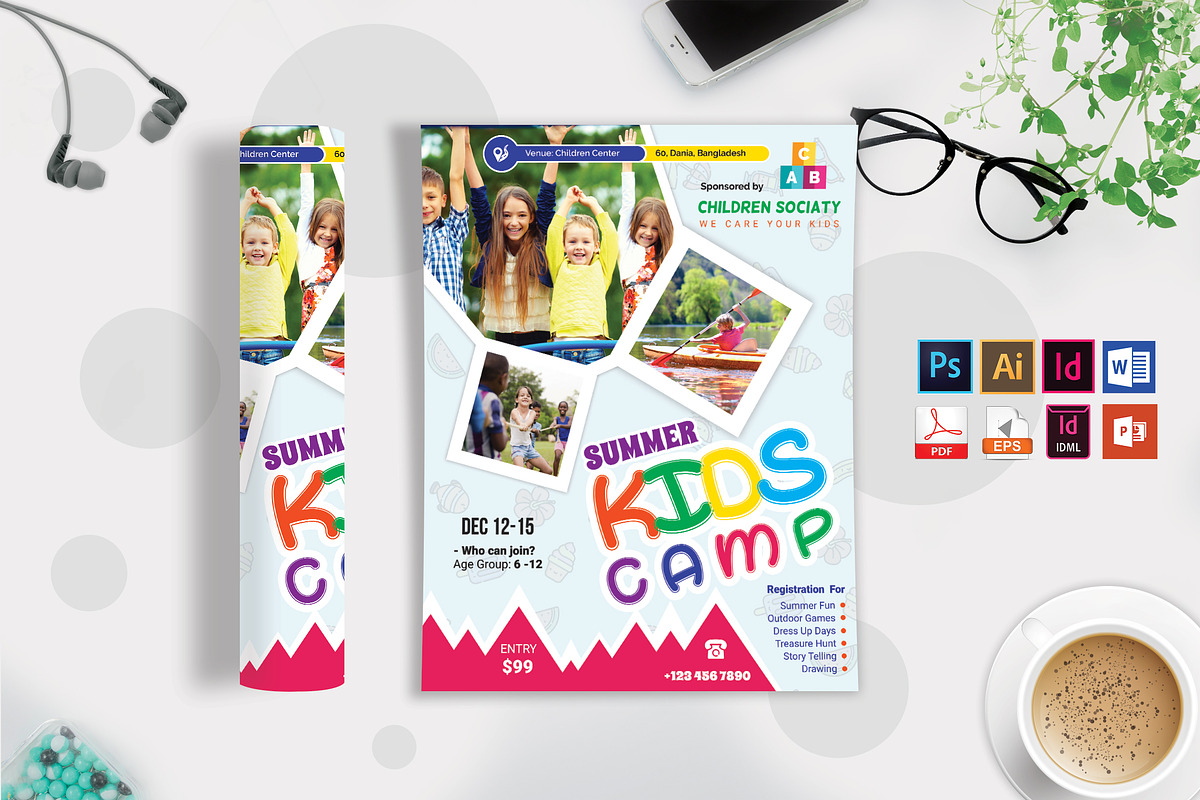 10 Kids Summer Camp Flyers 90% OFF, a Flyer Template by Imagine Design Studio (Photo 4 of 12)