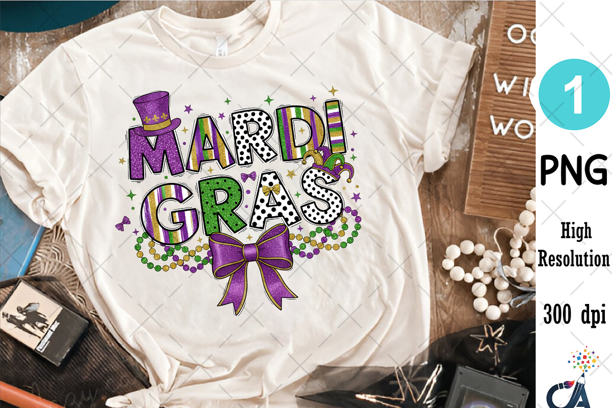 Glitter Mardi Gras Png Coquette Bow, an Illustration by Creative Art (Photo 2 of 6)