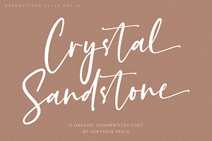 Crystal Sandstone - Handwritten Font