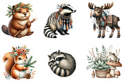 Boho Woodland Animal Clipart Bundle, an Illustration by DreamArtGraphic (Thumbnail 3 of 4)