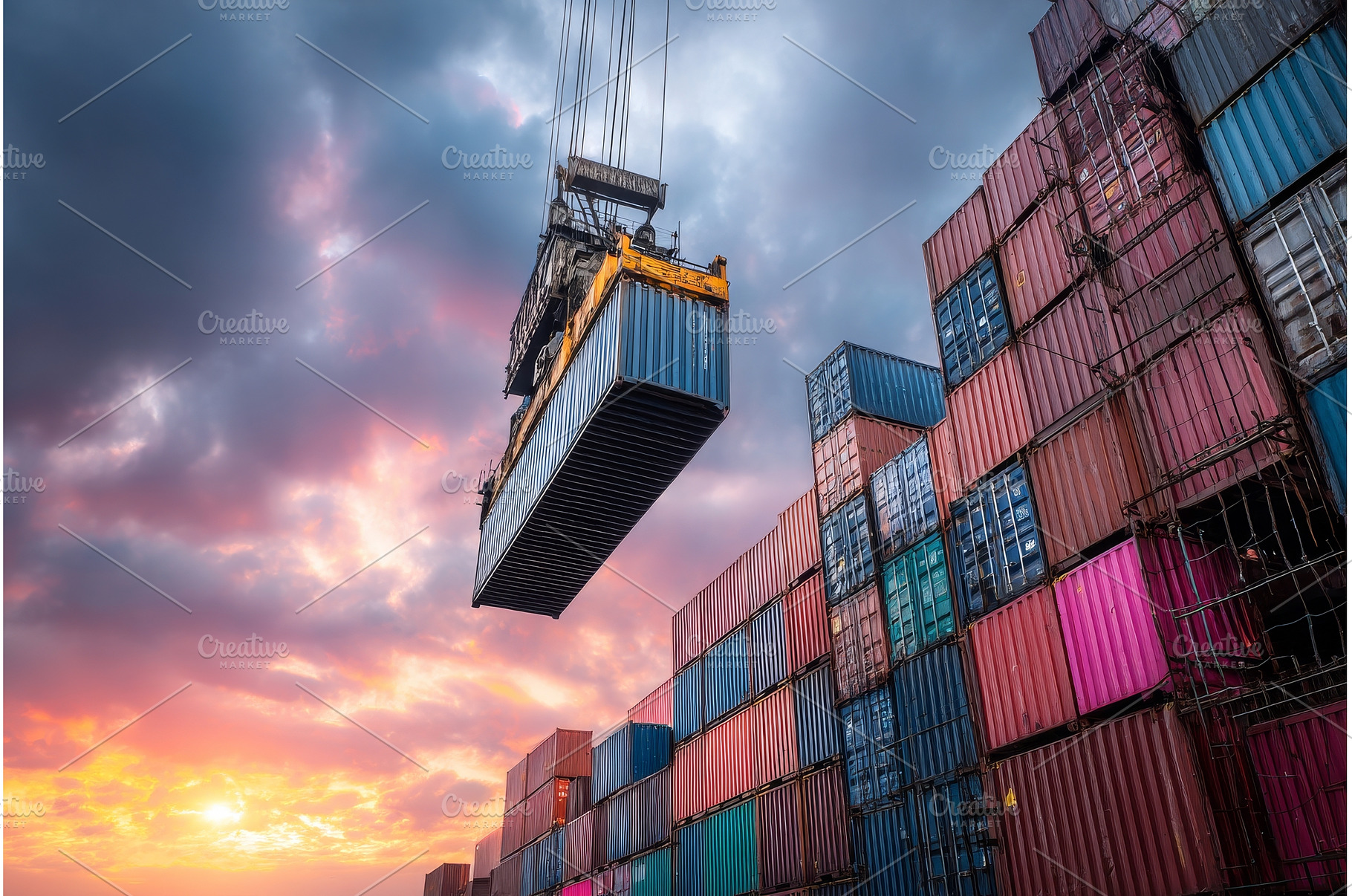 The yard is where container handling, a Transportation Photo by ZinetroN