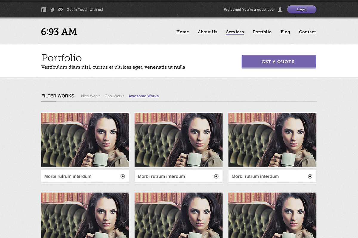 6:93 AM Website Template, a Websites & App Template by vogelsteinshop (Photo 4 of 5)