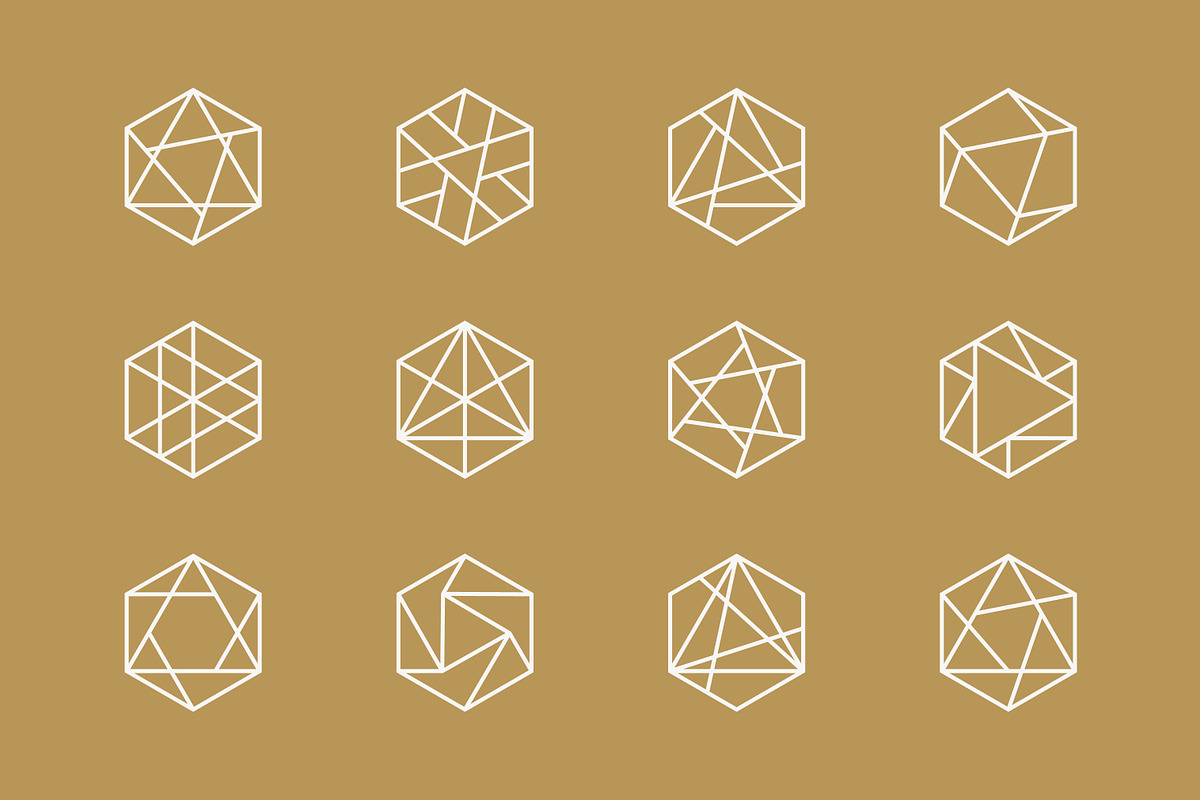 Geometric Line Hexagon Logo Element, a Branding & Logo Template by Signatoro (Photo 3 of 3)