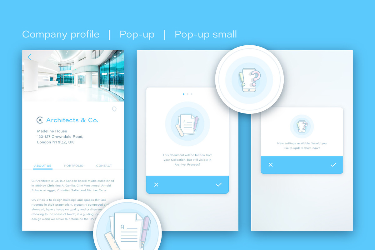 Flat UI Pack 1, an iPhone Mockup by Vectorminator (Photo 15 of 20)