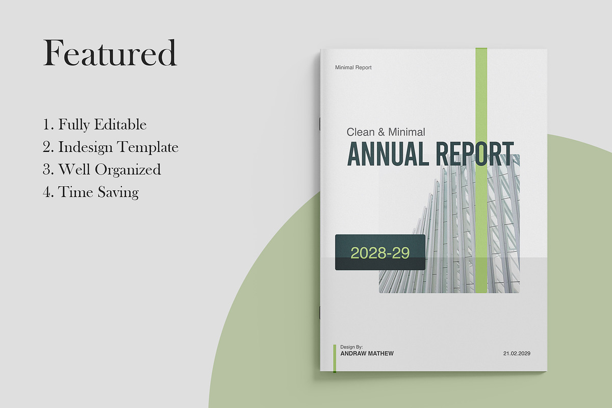 Annual Report Book Template, a Brochure Template by Templeste (Photo 6 of 7)