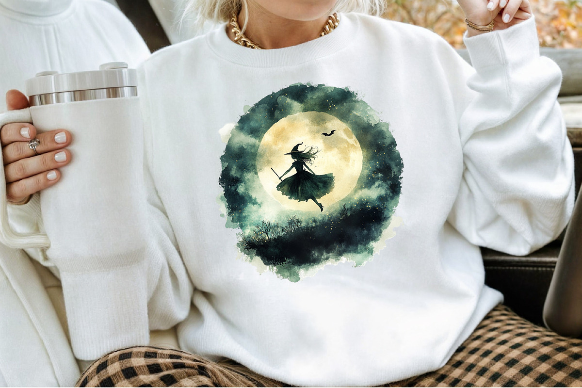 Full Moon Spooky Halloween Clipart S, an Illustration by Sublimation Artist (Photo 4 of 6)