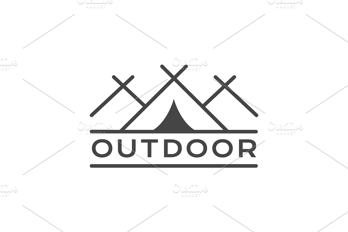 camp tent simple logo design vector, a Branding & Logo Template by devastd