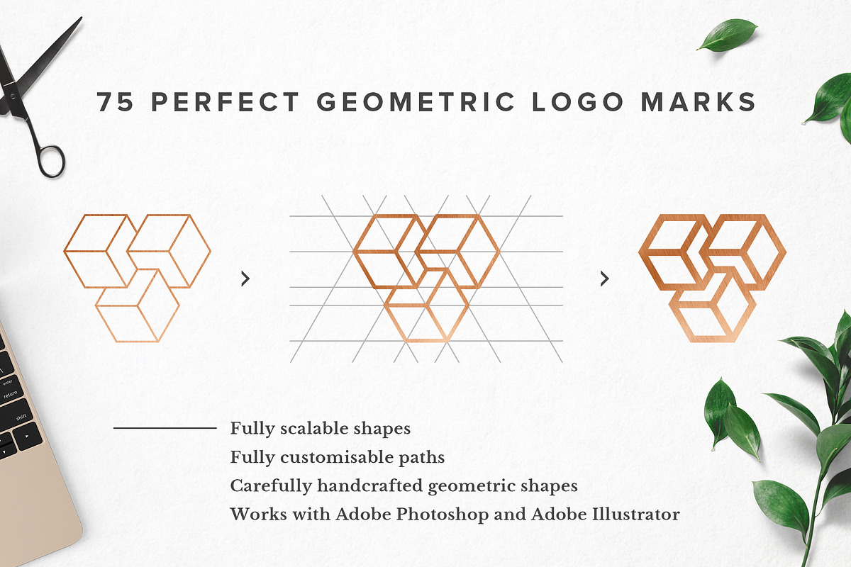 75 Geometric Logo Bundle, a Branding & Logo Template by Foldo (Photo 5 of 13)