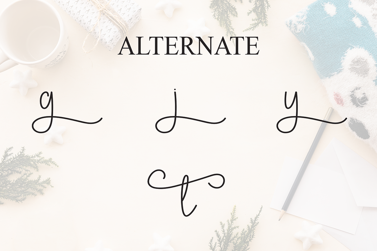 Winter Signature | Script Font, a Handwritten Font by Scratchones (Photo 8 of 9)