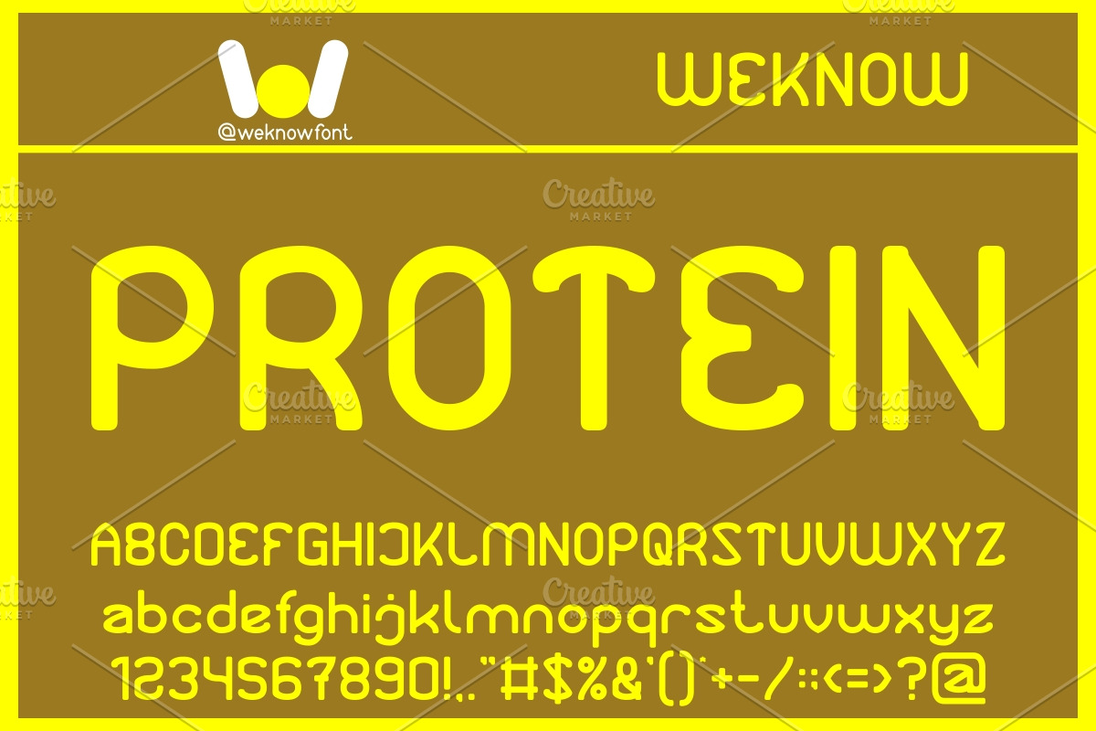 Protein font, a Sans Serif Font by weknow (Photo 1 of 5)
