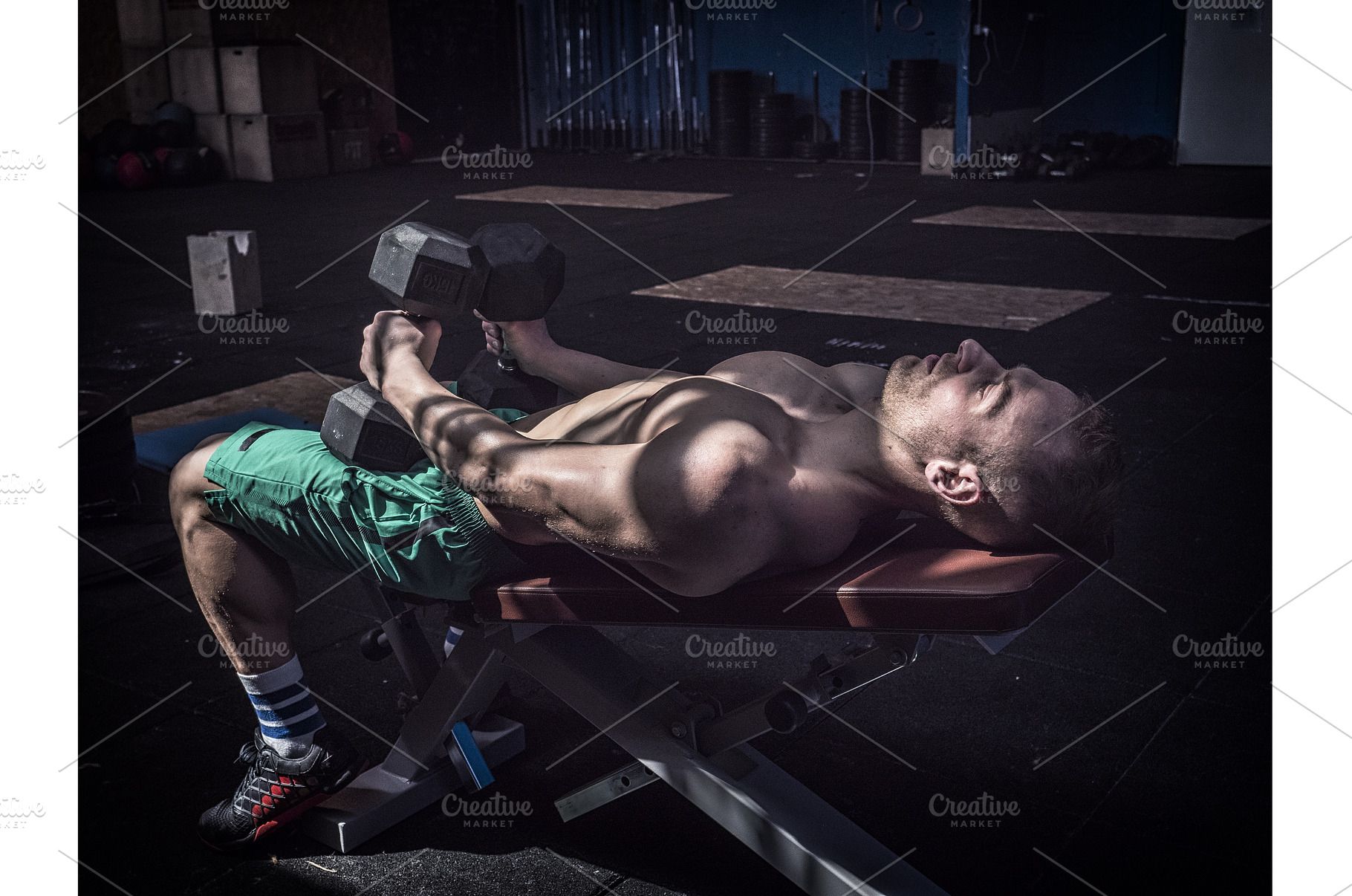 Handsome young man doing abs, a Person Photo by ArtOfPhotos photo store