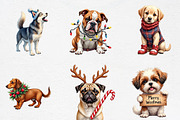 Christmas Dog Sublimation Clipart Bu, an Illustration by CrexoraLab (Thumbnail 2 of 5)