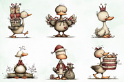 Whimsical Geese Clipart Bundle, an Illustration by Creative Art (Thumbnail 5 of 10)