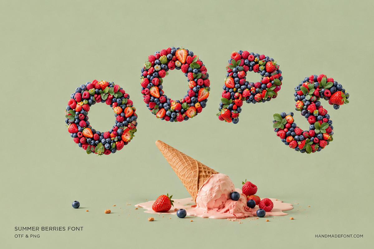 Summer Berries Font, a Sans Serif Font by Handmadefont (Photo 16 of 17)