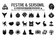 Festive & Holiday Silhouettes, an Illustration by Creative_View (Thumbnail 2 of 4)