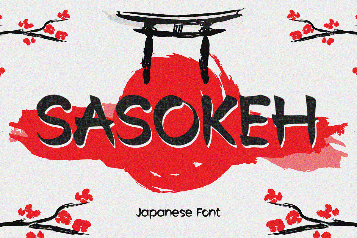 Sasokeh - Japanese Style Font, a Handwritten Font by ENATIVE (Photo 1 of 7)