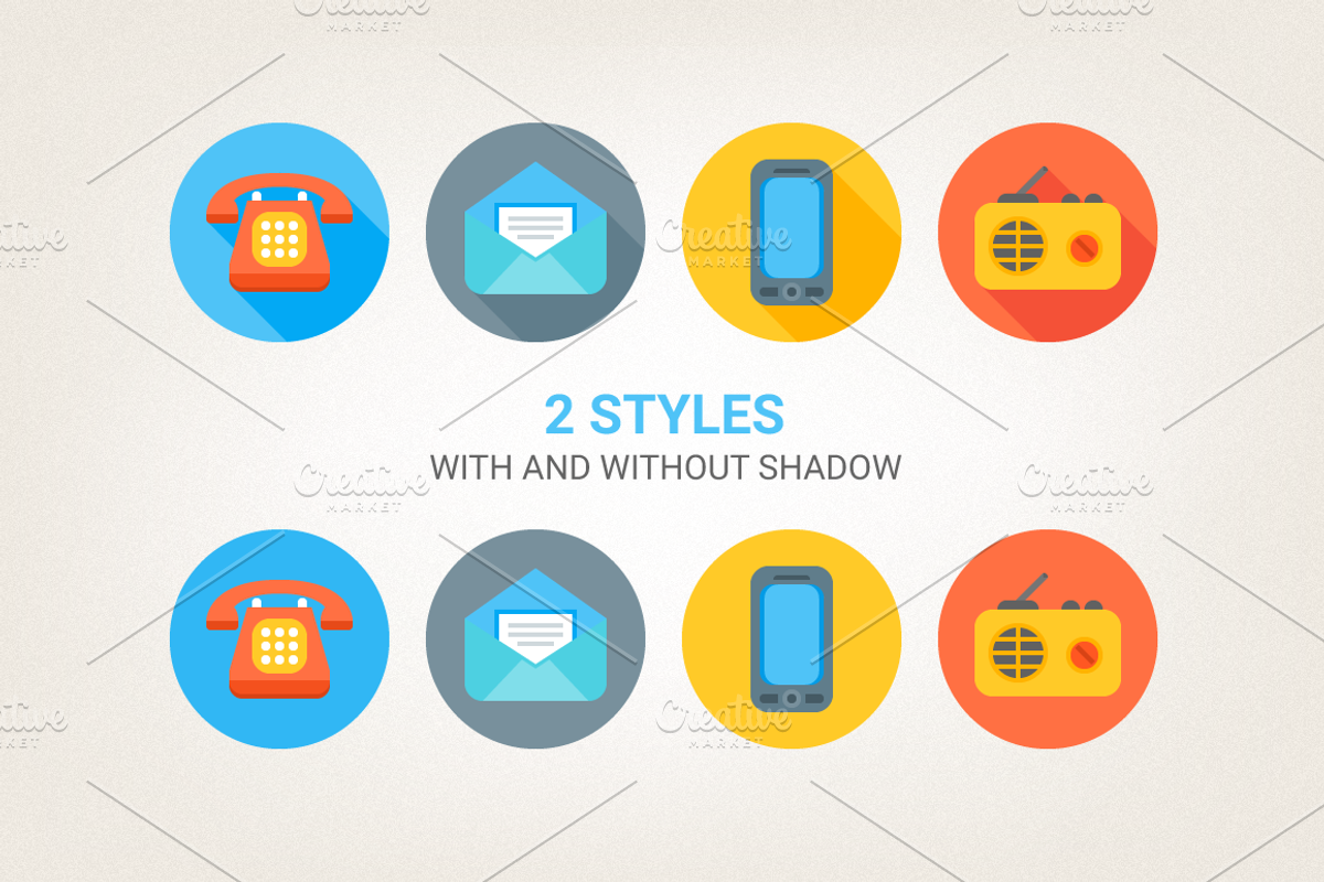 Round media icons preview 3