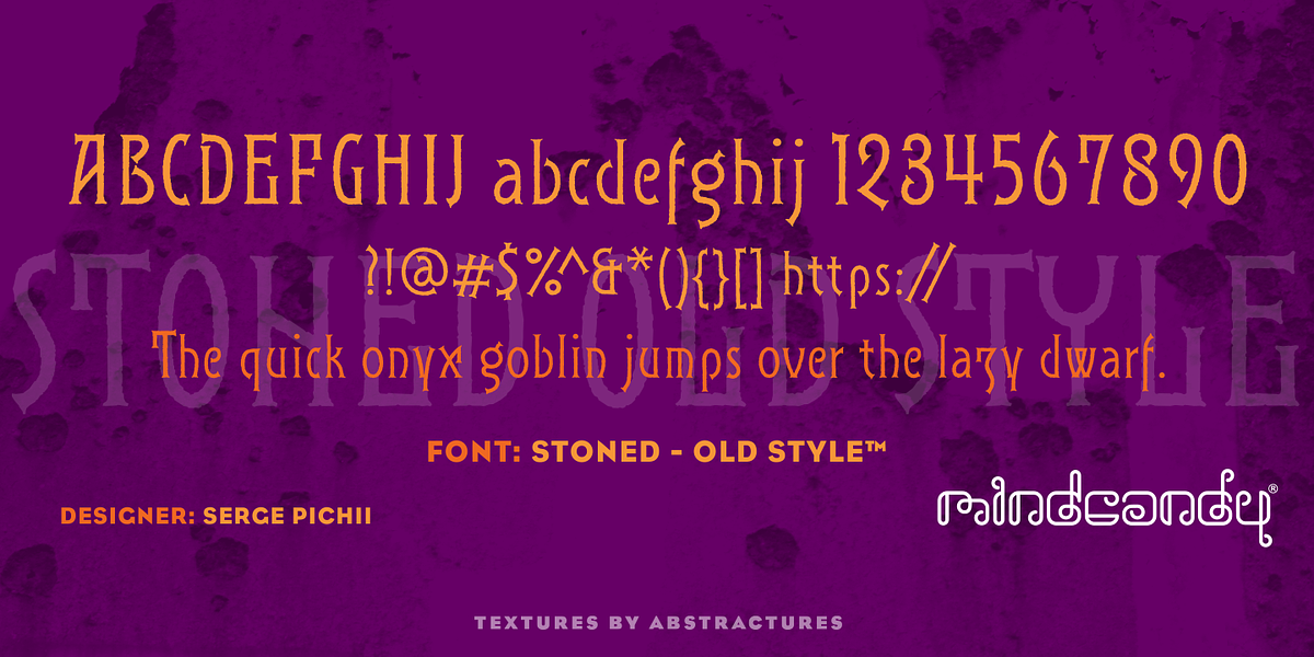 Stoned Old Style™, a Serif Font by MINDCANDY