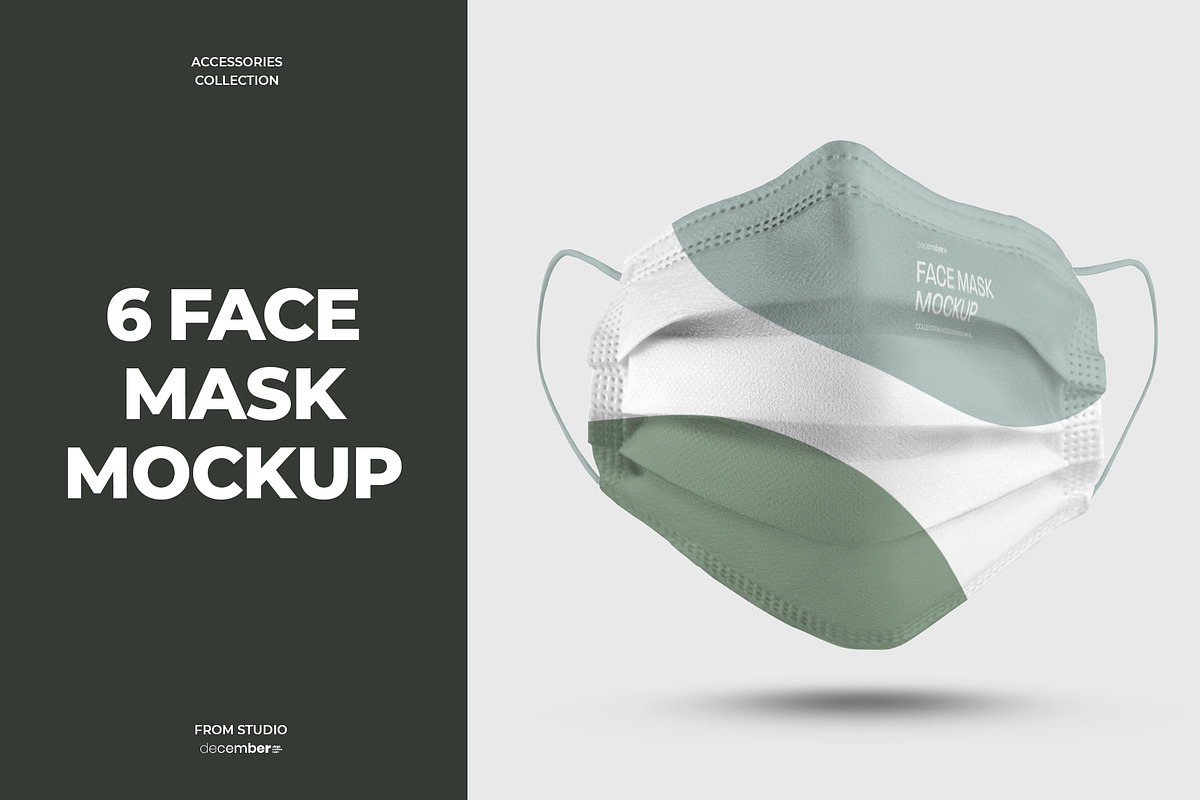 6 Mockups Isolated Face Mask, a Mask Mockup by Grow Design Craft Studio (Photo 1 of 8)