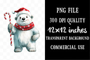 Christmas Polar Bear Sublimation, an Illustration by Designking (Thumbnail 4 of 5)