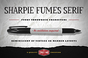 Sharpie Fumes Serif, a Font by Glen Gauthier (Thumbnail 1 of 4)