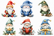 Watercolor Festive Gnomes Collection, an Illustration by Craft Nest (Thumbnail 3 of 6)