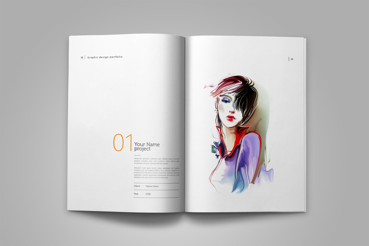 Graphic Design Portfolio Template, a Brochure Template by adekfotografia (Photo 24 of 42)