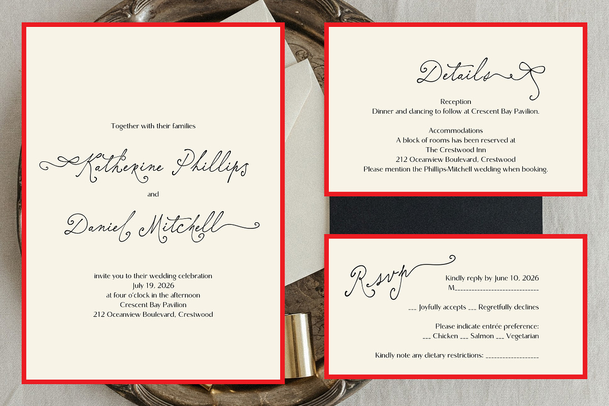 Elisabeth Darlington with Bows, a Script Font by PeachCreme (Photo 13 of 22)