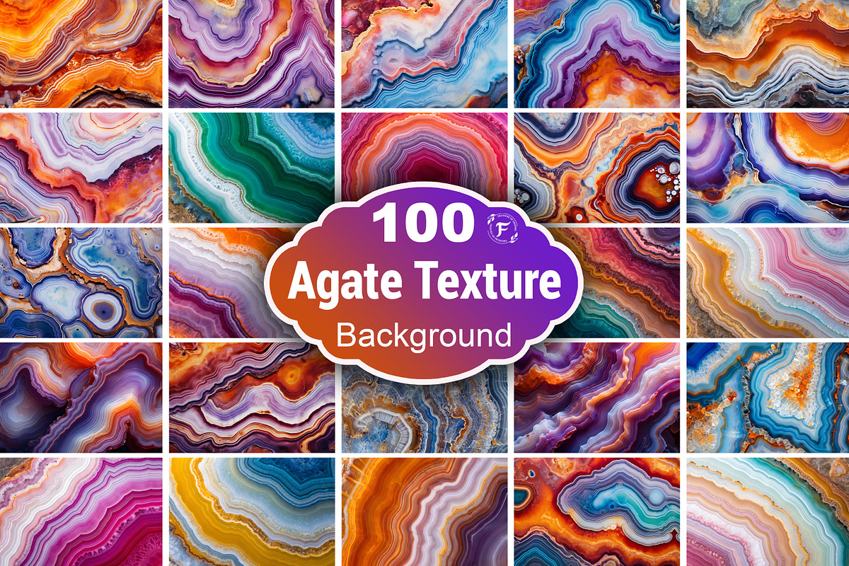 Agate Texture Digital Papers, a Texture Graphic by Forhadx5 (Photo 1 of 11)