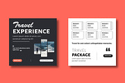 Travel Social Media Template Layout, a Social Media Template by MightyDesign (Thumbnail 3 of 8)