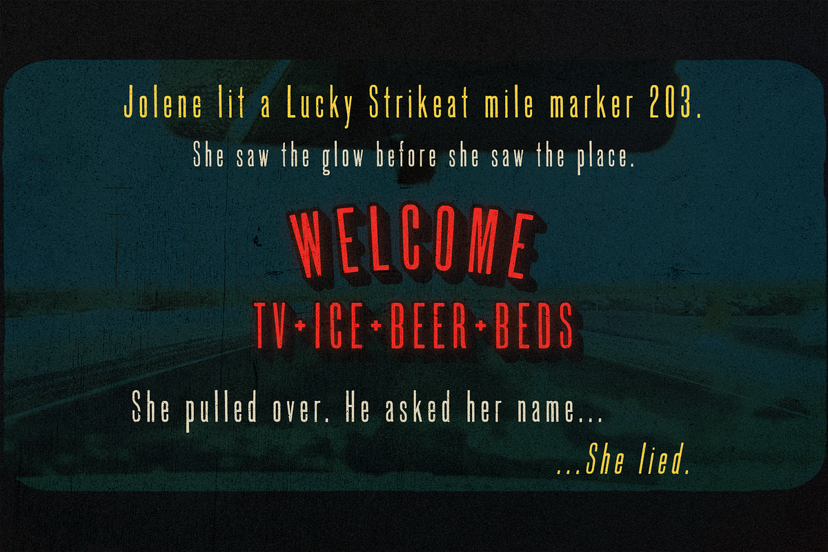 WAYPOST | A Retro Narrow Sans Serif, a Sans Serif Font by Laura Strote Designs (Photo 5 of 8)