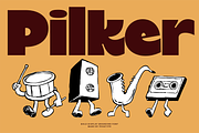 Pilker - Bold Logo Font with Inktrap, a Sans Serif Font by Pekotype (Thumbnail 1 of 15)