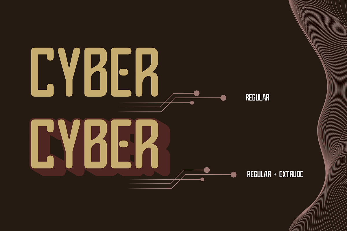 Cyber Techno - Modern Logo Font, a Sans Serif Font by Nirmana Visual (Photo 3 of 9)